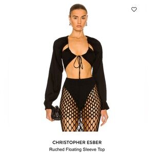 CHRISTOPHER ESBER
Ruched Floating Sleeve Top